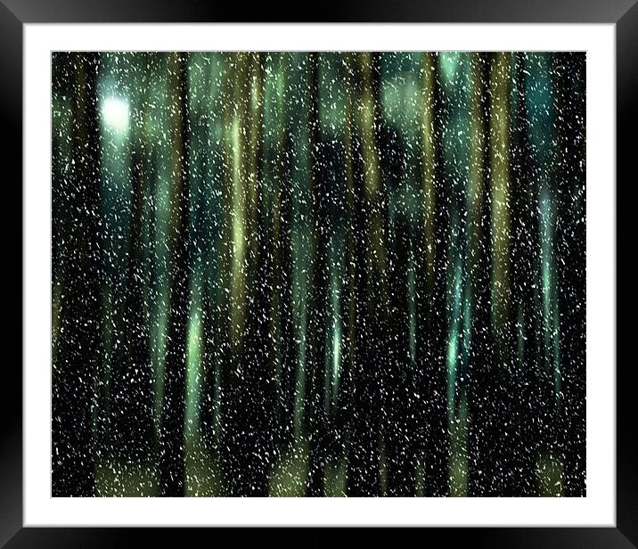 moonlight and snow Framed Mounted Print by Heather Newton