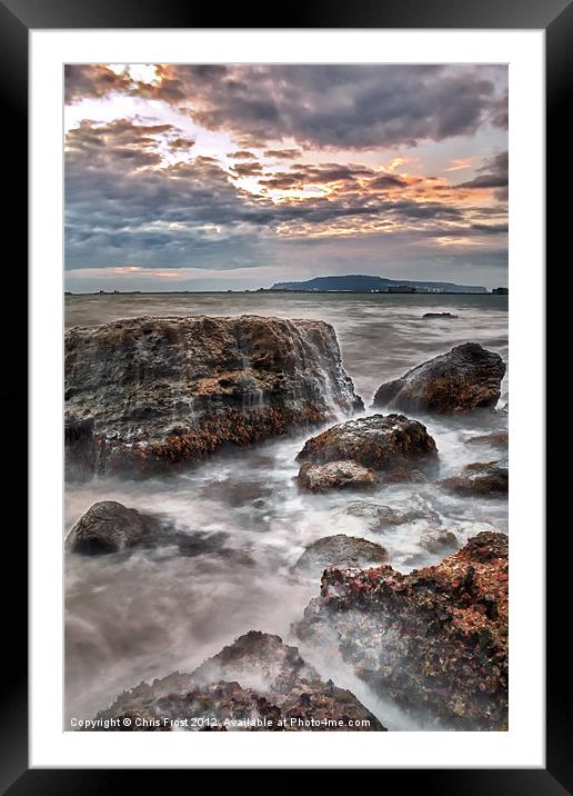 Rocks of the Nothe Framed Mounted Print by Chris Frost