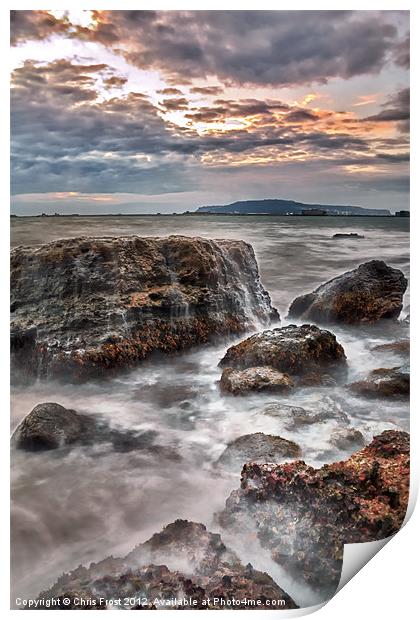 Rocks of the Nothe Print by Chris Frost