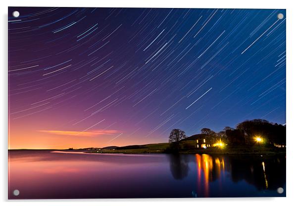 Harperrig Reservoir Startrails Acrylic by Andrew Jack