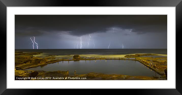 Multiple Strikes Framed Mounted Print by Mark Lucey