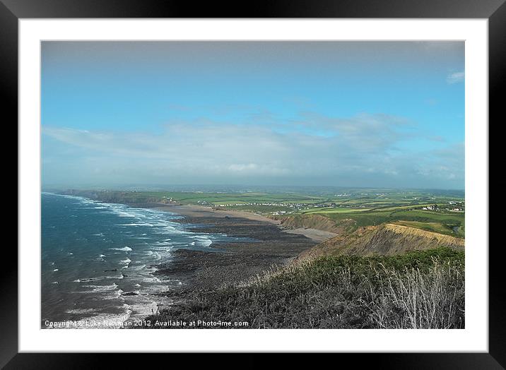Widemouth Bay beach, Cornwall Framed Mounted Print by Luke Newman