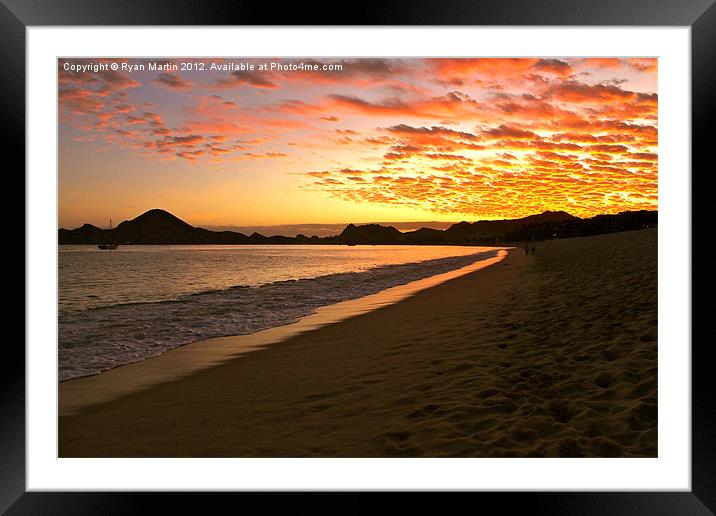 sunset in mexico Framed Mounted Print by Ryan Martin