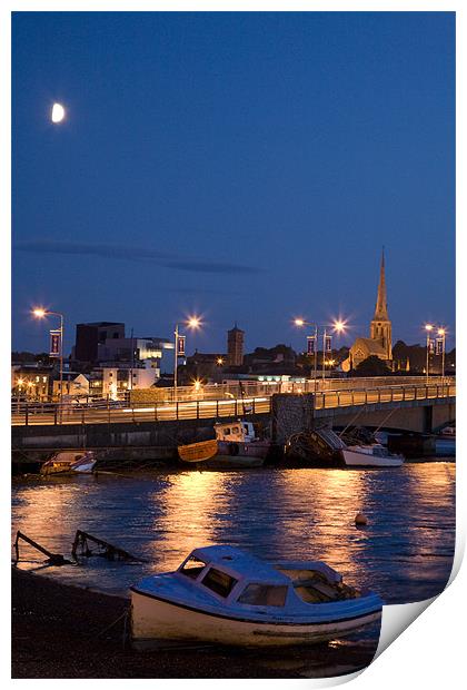 Wexford Harbour at dusk Print by Ian Middleton