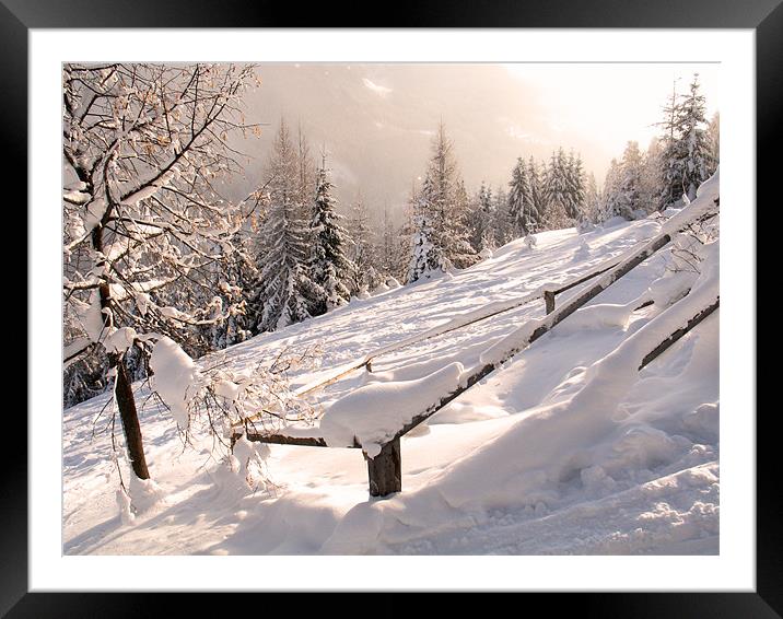 winter scene Framed Mounted Print by david harding