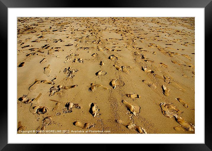 Beach feet. Framed Mounted Print by David Moreline