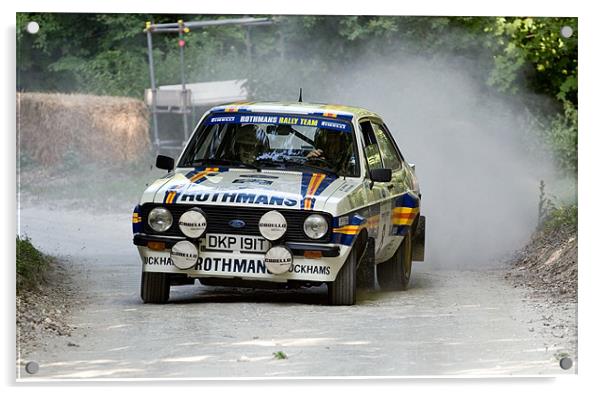 MkII Ford Escort Rallying Acrylic by Alastair Gentles