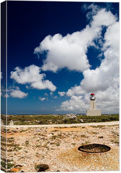 A lighthouse at Sagres - Portugal Canvas Print by Alastair Gentles