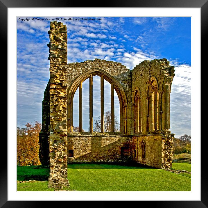 Egglestone Abbey Ruins Framed Mounted Print by Trevor Kersley RIP