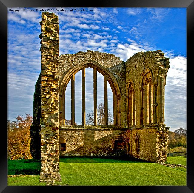 Egglestone Abbey Ruins Framed Print by Trevor Kersley RIP