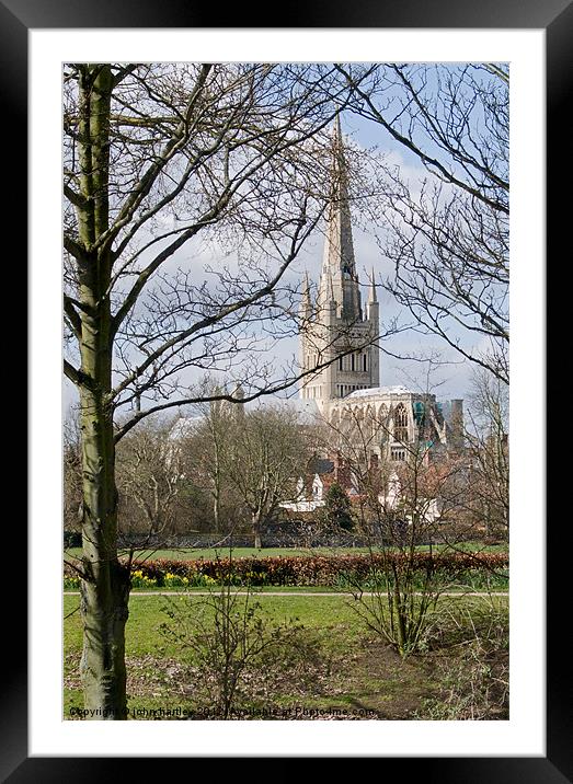  Anglican Cathedral Norwich Framed Mounted Print by john hartley