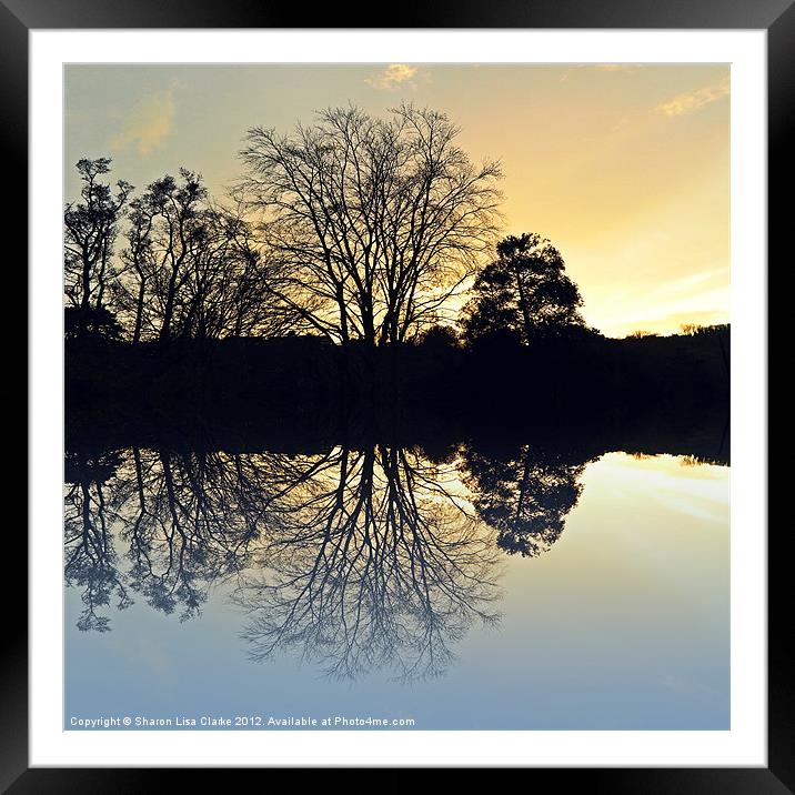 Evening reflections Framed Mounted Print by Sharon Lisa Clarke