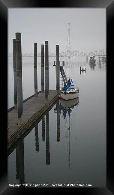 little sail boat Framed Print by kirstin price