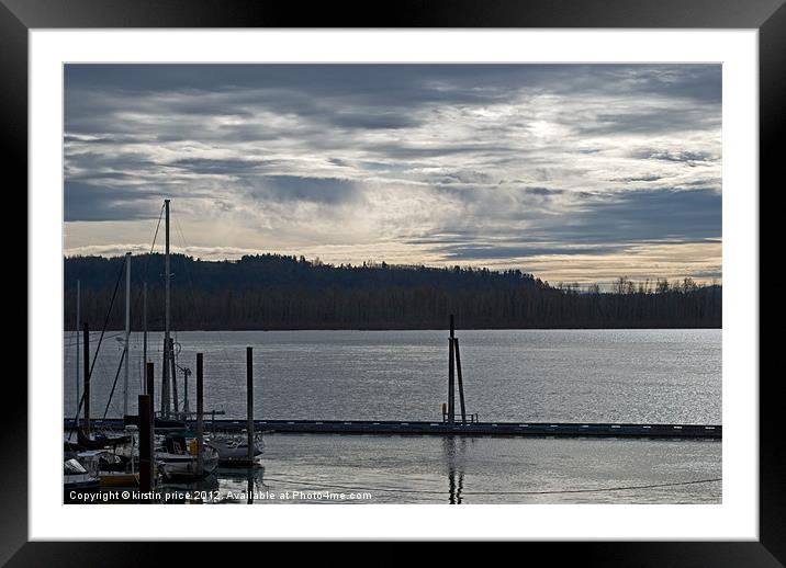 docked boats Framed Mounted Print by kirstin price
