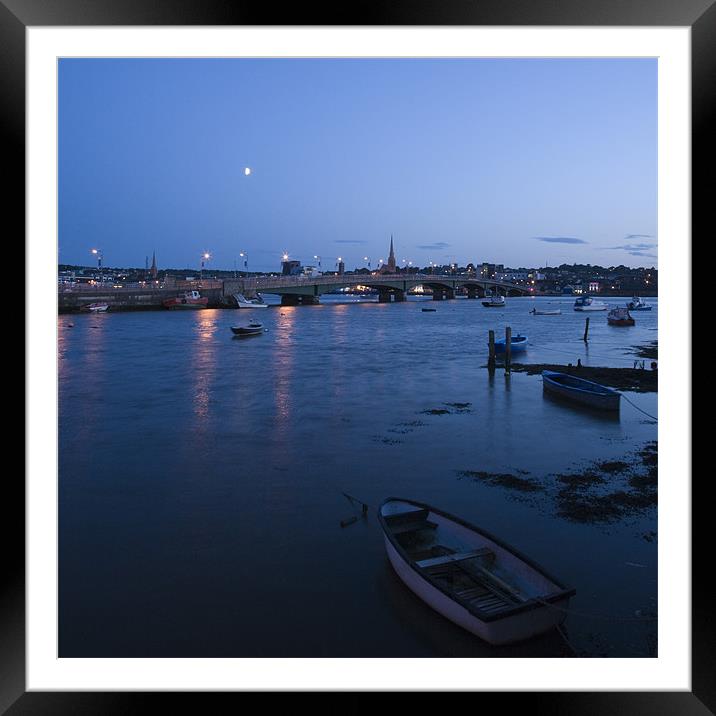 Wexford Harbour at dusk Framed Mounted Print by Ian Middleton