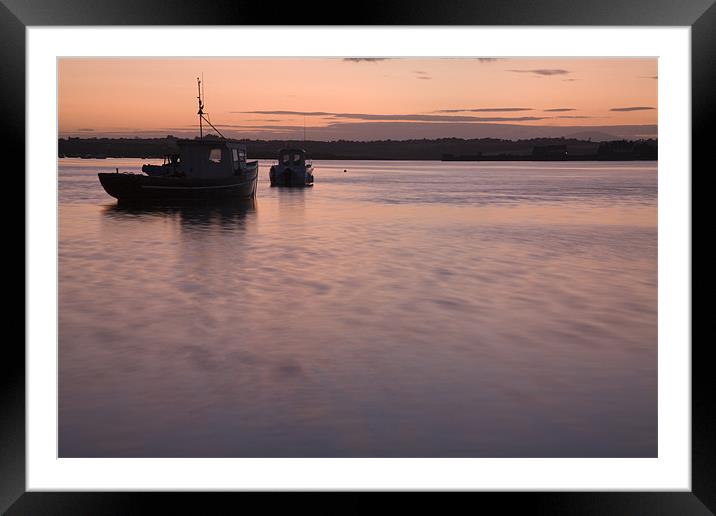 Wexford Harbour at sunset Framed Mounted Print by Ian Middleton