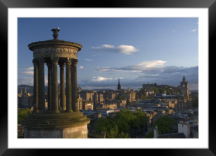 Edinburgh view from Calton Hill Framed Mounted Print by Thomas Schaeffer