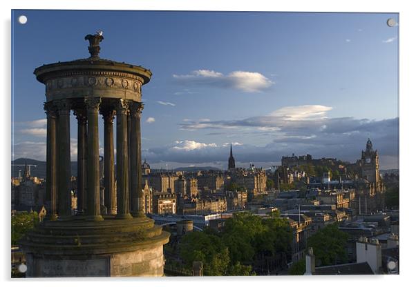 Edinburgh view from Calton Hill Acrylic by Thomas Schaeffer
