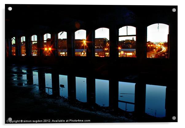 old mill windows Acrylic by simon sugden