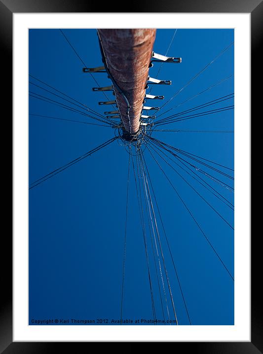 Telegraph Pole Framed Mounted Print by Karl Thompson