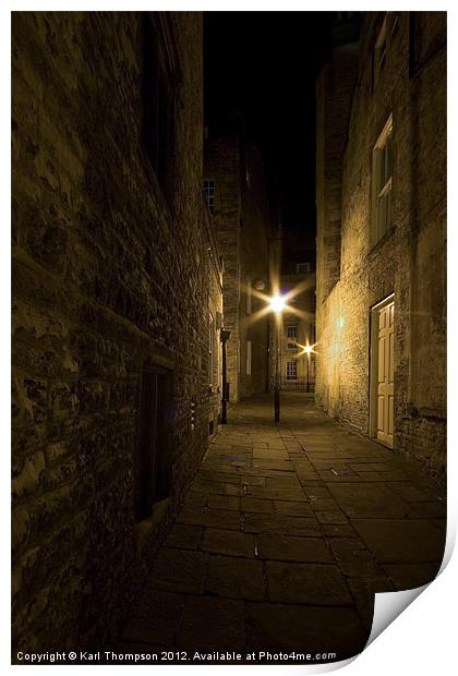 Alleyway in Bath Print by Karl Thompson