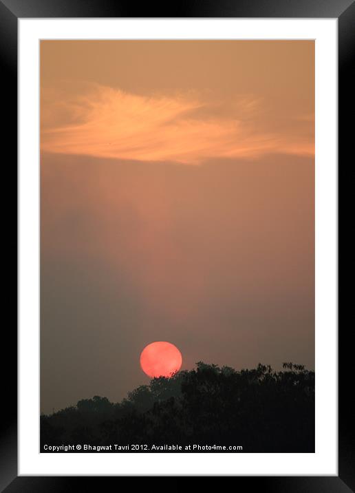 Sun Rise Framed Mounted Print by Bhagwat Tavri
