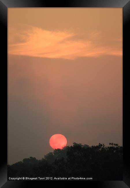 Sun Rise Framed Print by Bhagwat Tavri