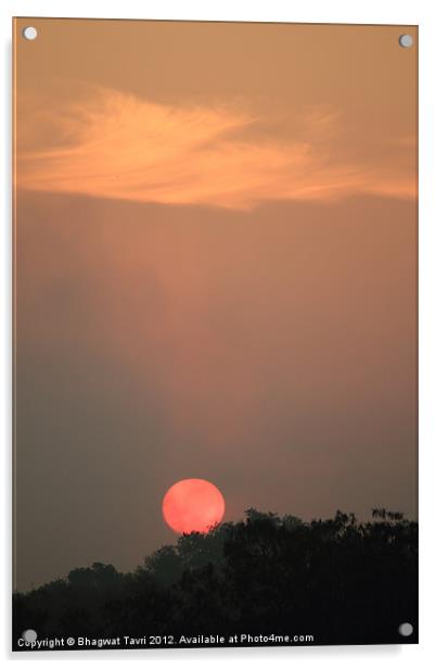 Sun Rise Acrylic by Bhagwat Tavri