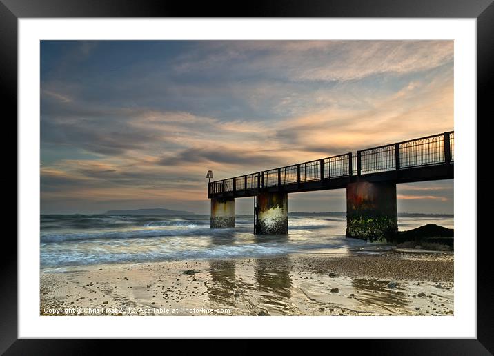 Sundown on the Beach Framed Mounted Print by Chris Frost