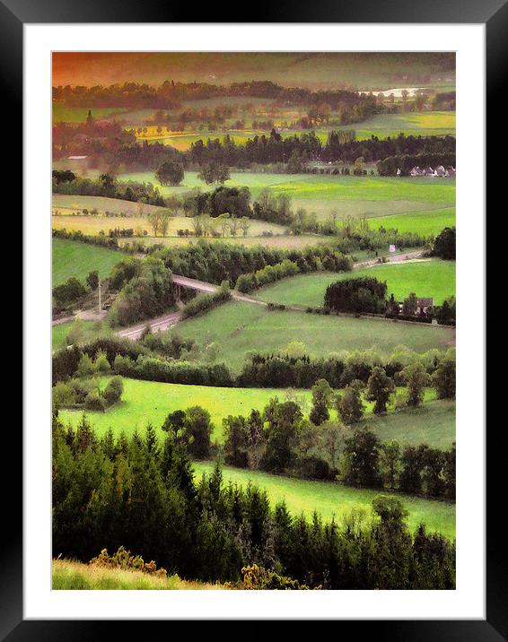 View above Dron Framed Mounted Print by Kevin Dobie