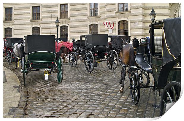 PARKING PLACE IN VIENNA Print by radoslav rundic