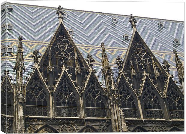 St.STEPHAN'S CATHEDRAL ROOF Canvas Print by radoslav rundic