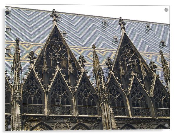 St.STEPHAN'S CATHEDRAL ROOF Acrylic by radoslav rundic