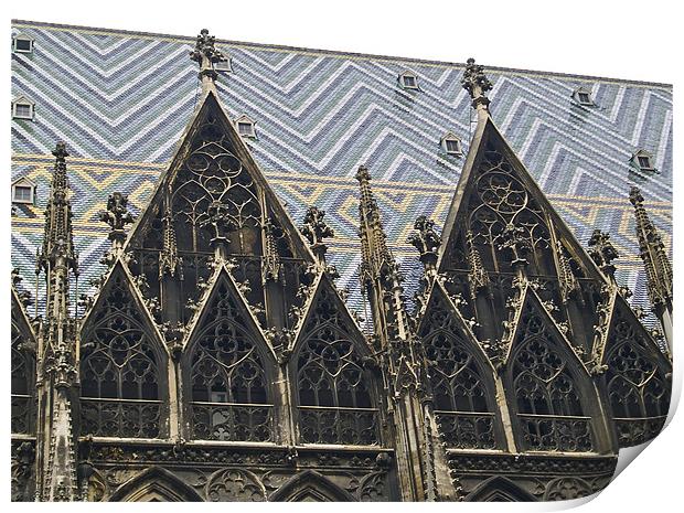 St.STEPHAN'S CATHEDRAL ROOF Print by radoslav rundic