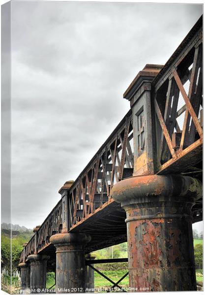 Barnstaple Railway Bridge Canvas Print by Alexia Miles