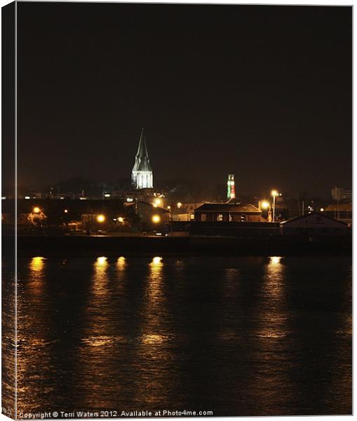 City of Southampton at Night Canvas Print by Terri Waters