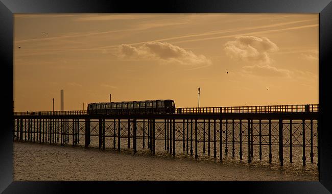 Southend on Sea, Pier Train Framed Print by Dawn O'Connor