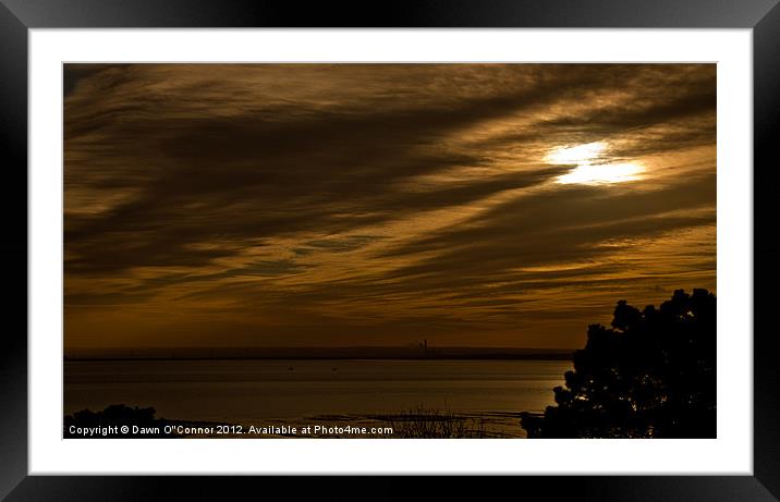 Sunset at Southend on sea Framed Mounted Print by Dawn O'Connor