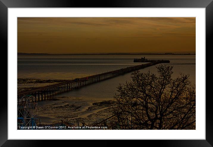 Southend on Sea, Pier Sunset Framed Mounted Print by Dawn O'Connor