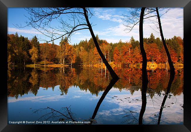 Trakoscan Lake Autumn Framed Print by Daniel Zrno