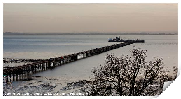 Southend on Sea, Pier Sunset Print by Dawn O'Connor