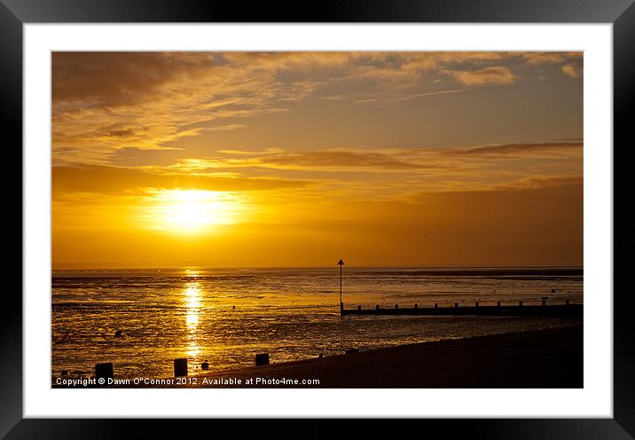 Southend on Sea,  Sunset Framed Mounted Print by Dawn O'Connor