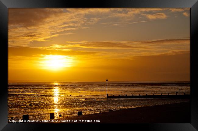 Southend on Sea,  Sunset Framed Print by Dawn O'Connor
