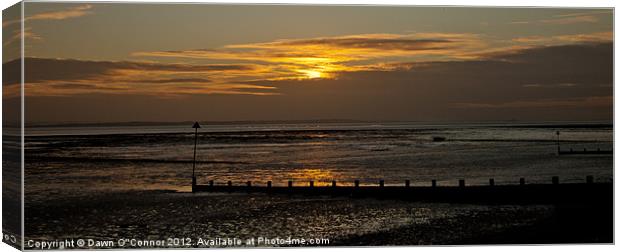 Southend on Sea,  Sunset Canvas Print by Dawn O'Connor
