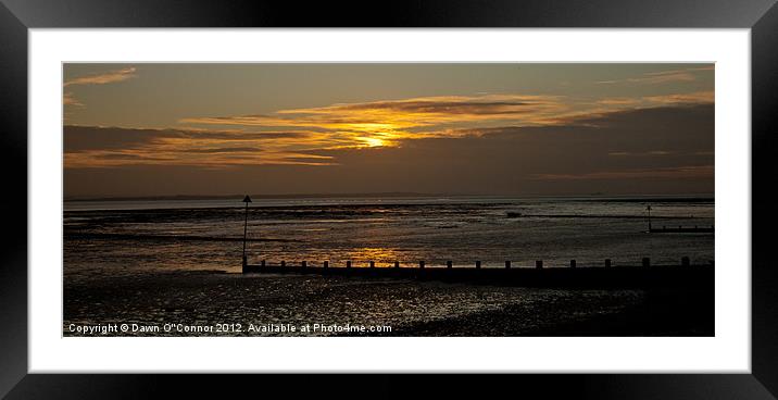 Southend on Sea,  Sunset Framed Mounted Print by Dawn O'Connor