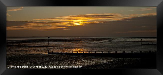 Southend on Sea,  Sunset Framed Print by Dawn O'Connor