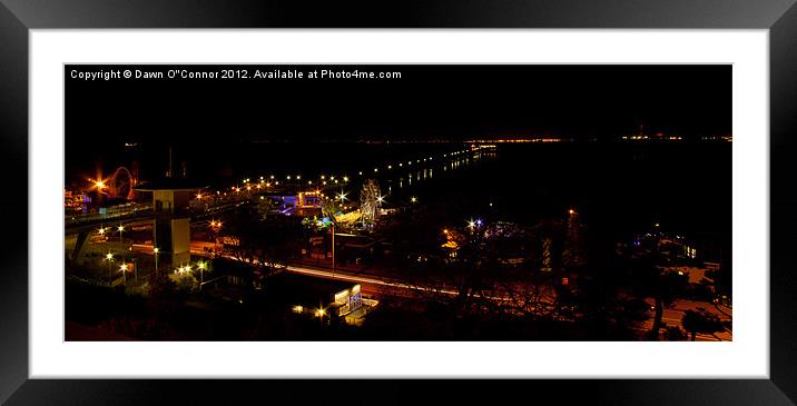 Southend on Sea, Pier Lights Framed Mounted Print by Dawn O'Connor