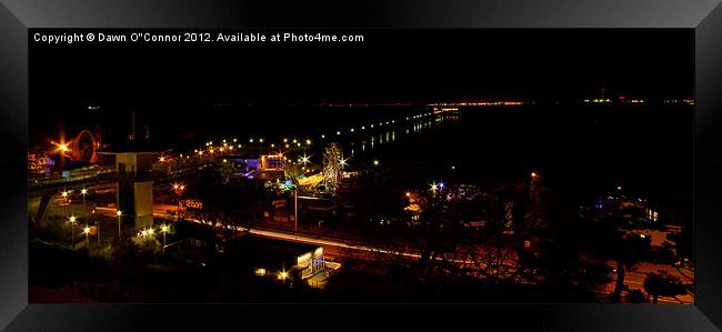 Southend on Sea, Pier Lights Framed Print by Dawn O'Connor