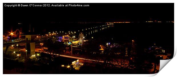 Southend on Sea, Pier Lights Print by Dawn O'Connor