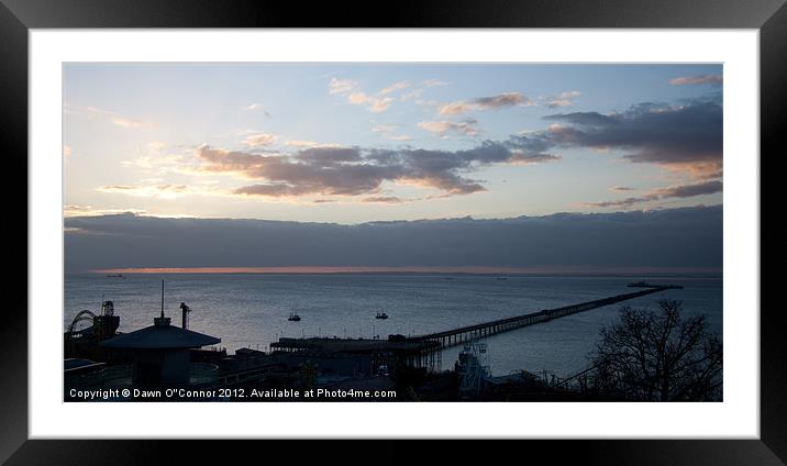 Southend on Sea,  Sunrise Framed Mounted Print by Dawn O'Connor